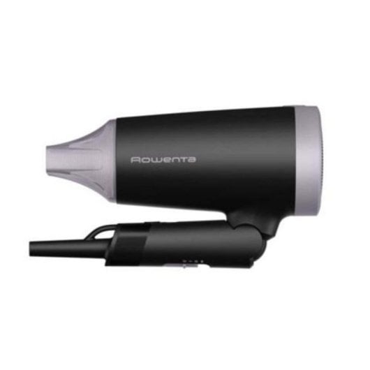 Secador de pelo compacto Negro 1600W con mango plegable y función aire frío