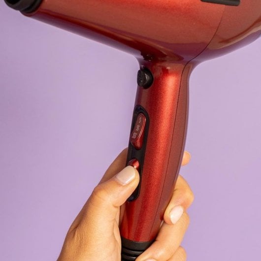 Sèche-cheveux Ionique Professionnel Solac Expert 2400 Ion-Compact 2400W 6 Températures 6 Vitesses Accessoires Rouge