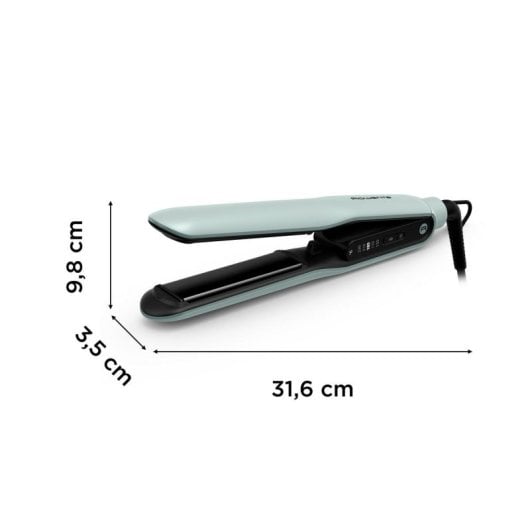 Prancha de cabelo Rowenta SF5120E0 placas titânio ionizador ajuste 230°C azul