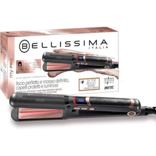 Prancha de cabelo Bellissima 11948 visor digital 11 temperaturas tecnologia infravermelhos