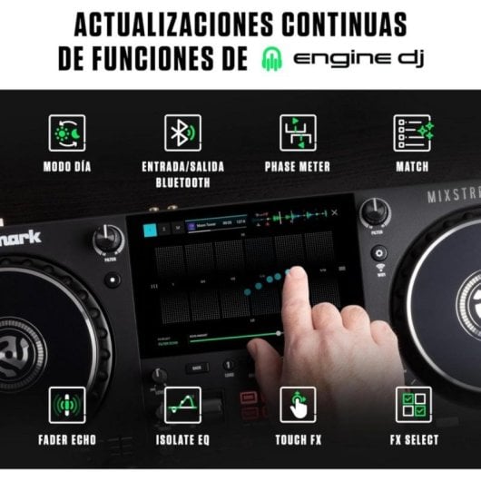 Controladora DJ Numark Mixstream Pro+ Altavoces Integrados Wi-Fi pantalla táctil 7"