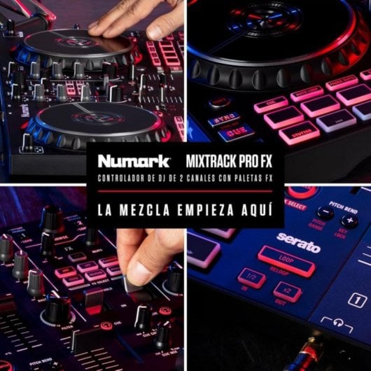 Controladora DJ Numark Mixtrack Pro FX Jog Wheels 6 pulgadas 16 Pads Efectos Serato DJ