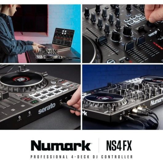 DJ Controller Numark NS4FX 4-Kanal 6" Jogwheels Serato Streaming XLR