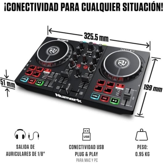 Controladora DJ Numark Party Mix II USB Iluminación LED Streaming