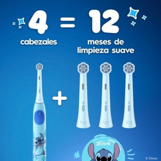 Cabezal de recambio Oral-B iO Kids 6+ Stich Pack de 4 unidades