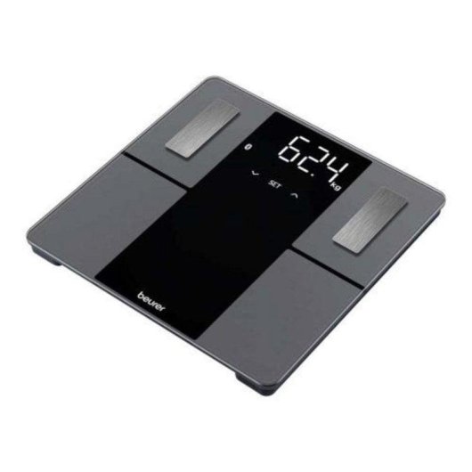 Balança Inteligente Beurer Preta Até 180 kg Bluetooth Ecrã LCD App