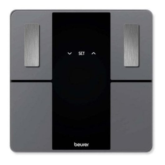 Balança Digital Negra Bluetooth com Ecrã LCD 180 kg IMC Conexão Smartphone