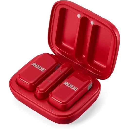 Mikrofon Rode Wireless Micro USB-C omnidirektional mit Ladecase rot ultrakompakt