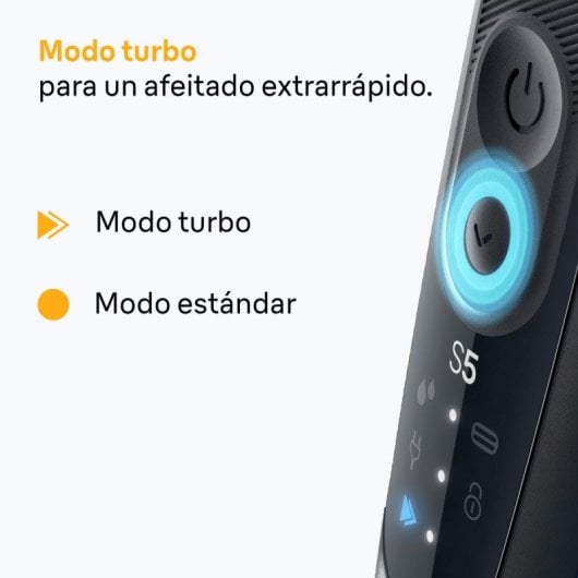 Afeitadora Braun Series 5 52-B1000s 3 Láminas SkinFlex Modo Turbo Batería 50 min Negro Azul