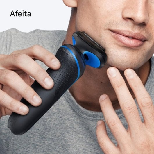 Afeitadora Braun Series 5 52-B1000s 3 Láminas SkinFlex Modo Turbo Batería 50 min Negro Azul