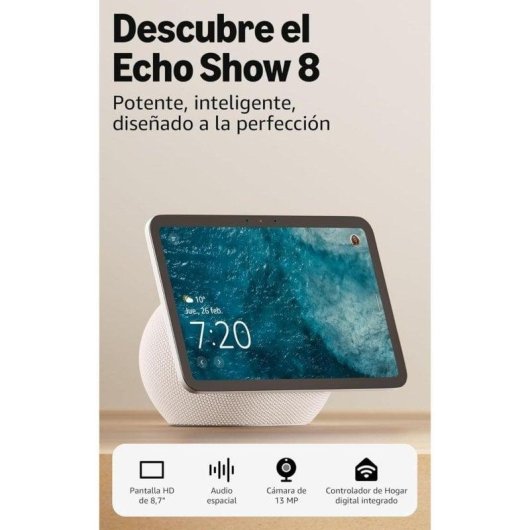 Altifalantes Amazon Smart Display WiFi áudio espacial Alexa ecrã tátil 8,7 polegadas