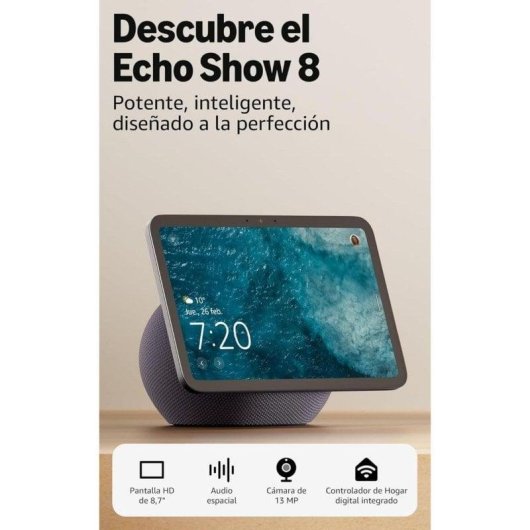 Altifalantes Amazon Display Inteligente WiFi Bluetooth áudio espacial Alexa