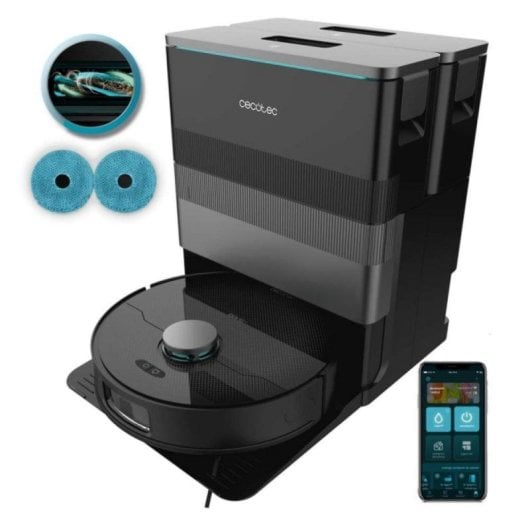 Aspirateur robot laveur Conga X70 avec vidange automatique + balance de cuisine CookControl 8000