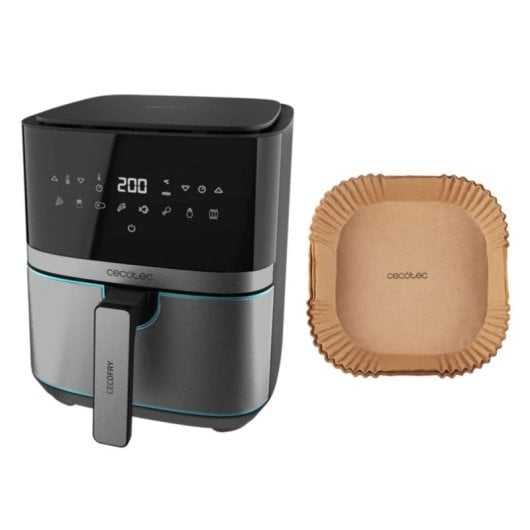 Freidora de Aire Cecofry Full InoxBlack 5500 Pro + Cecofry Paper Pack Accessories Papel para Freidora de Aire 150 Unidad