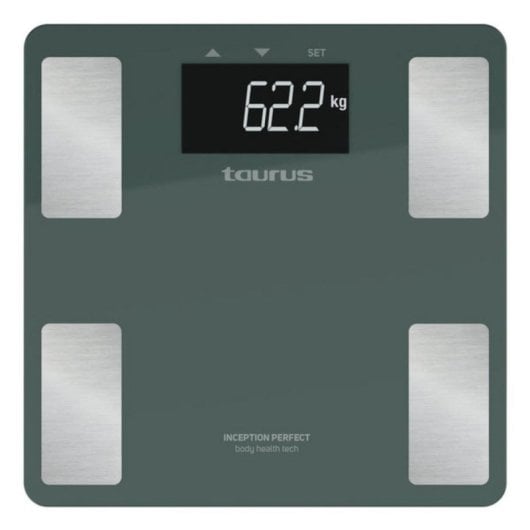 Báscula personal Taurus Inception Perfect analítica LCD cristal templado 180 kg verde