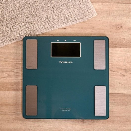 Báscula personal Taurus Inception Perfect analítica LCD cristal templado 180 kg verde