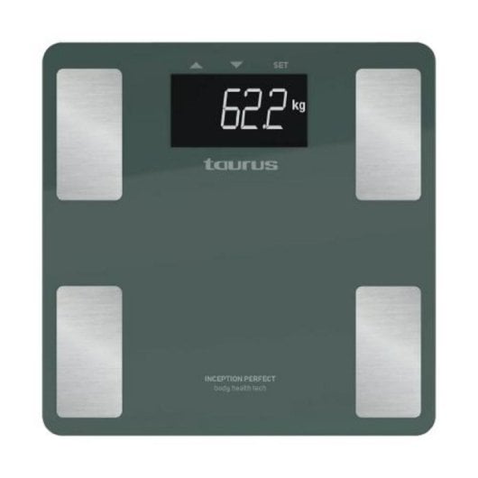 Báscula personal Taurus Inception Perfect analítica LCD cristal templado 180 kg verde