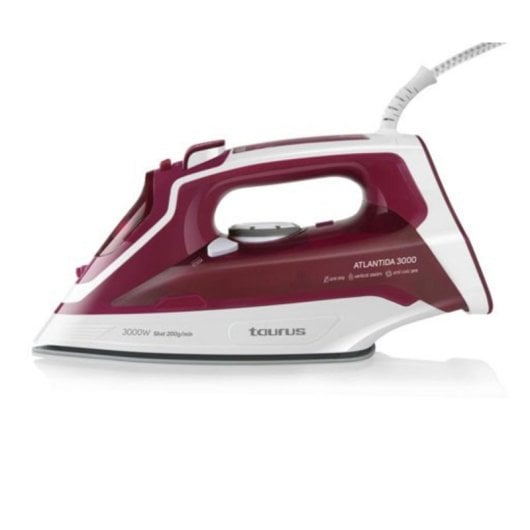 Plancha a vapor Taurus Atlantida 3000 suela cerámica 3000W 200g/min 2m rojo/blanco