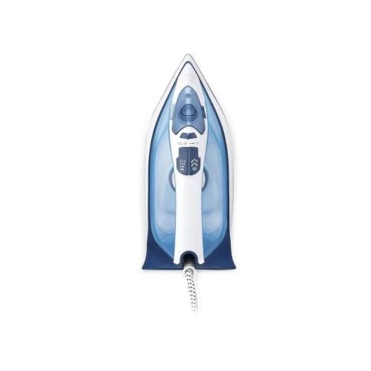Plancha de vapor QUO Pro Steam 2600W azul y blanco cerámica función vertical