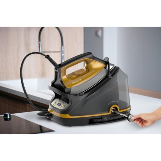 Centro de planchado Rowenta DG7644 2200W Microsteam 400HD Láser 6,4bar 325g/min Negro/Dorado