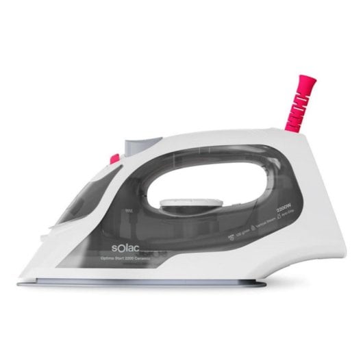 Bügeleisen Solac Optima Start 2200 Keramiksohle 2200W Dampstoß 100g/min Weiß Grau