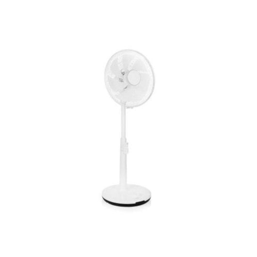 Ventilador de pie WiFi 40 cm 30W 24 velocidades cabezal inclinable mando blanco