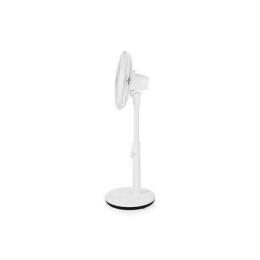 Ventilador de pie WiFi 40 cm 30W 24 velocidades cabezal inclinable mando blanco