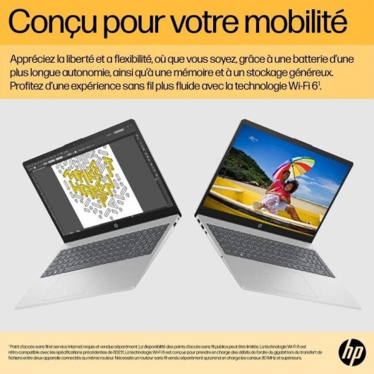Ordinateur portable HP 15-fc0151nf 15.6" AMD Ryzen 5 16GB 512GB SSD Radeon Graphics Windows 11 Home
