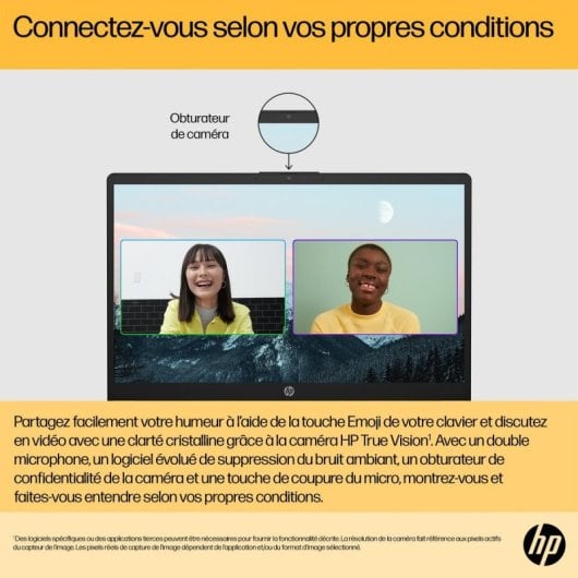 Portable HP 15-fc0155nf 15.6" AMD Ryzen 5 7520U 8GB 512GB SSD Radeon Graphique Clavier FR