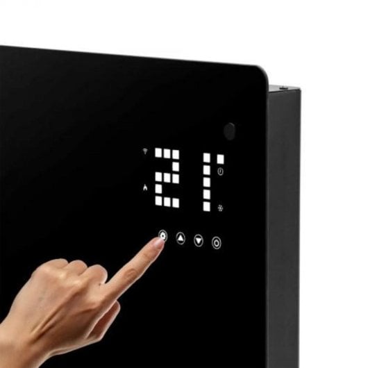 Estufa eléctrica Smart Life 2000W Negro con control remoto y pantalla digital