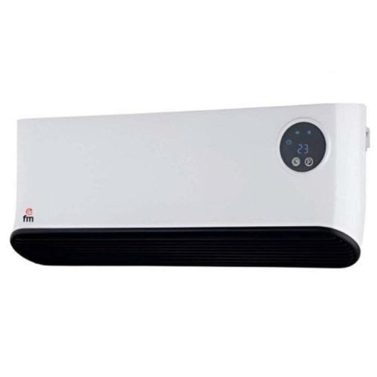 Stufa elettrica Bianca 2000W Display digitale Telecomando Regolazione temperatura
