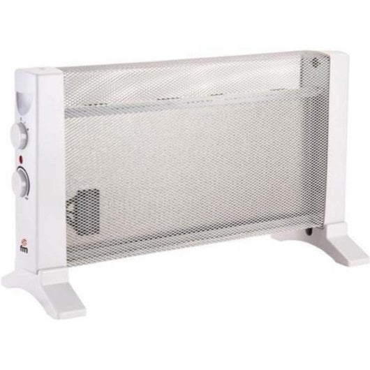 Estufa Eléctrica Compacta 600W Blanco Temperatura Ajustable Protección Antivuelco