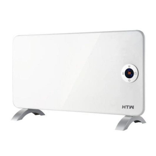 Radiateur électrique céramique 1000W blanc installation sol ou murale câble 1,5m 15m2