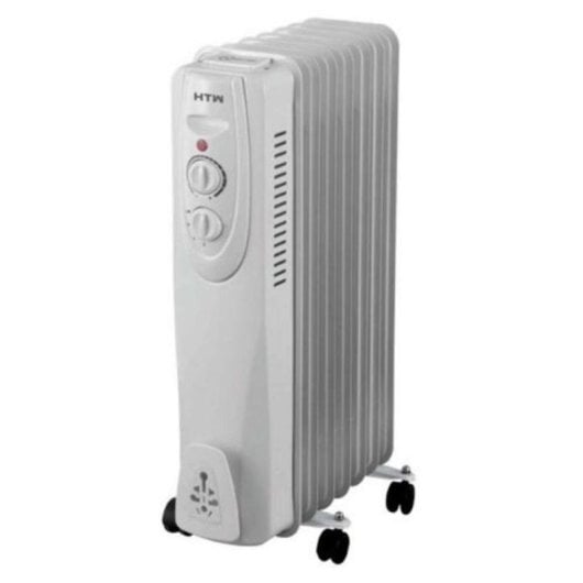 Heizkörper Quo Modell 7 Elemente 1500W Weiß Temperaturregelung Rollen Griff