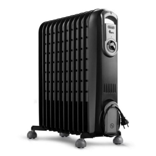 Radiador Eléctrico De'Longhi V551225.BG 2500W 75m³ Control Mecánico Temporizador ECO
