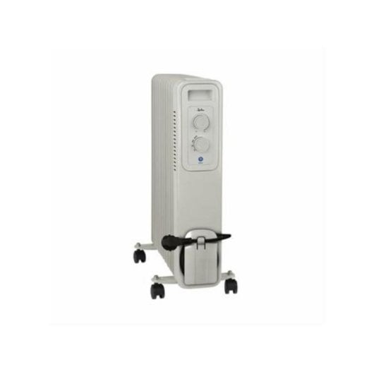 Radiador Eléctrico 2500W 11 elementos blanco con termostato, ruedas y apagado automático