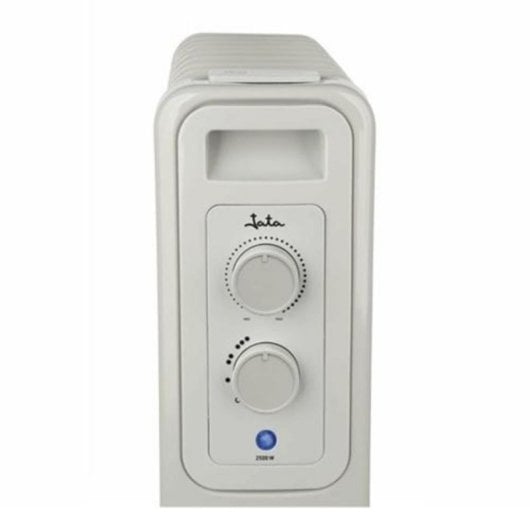 Radiador Eléctrico 2500W 11 elementos blanco con termostato, ruedas y apagado automático
