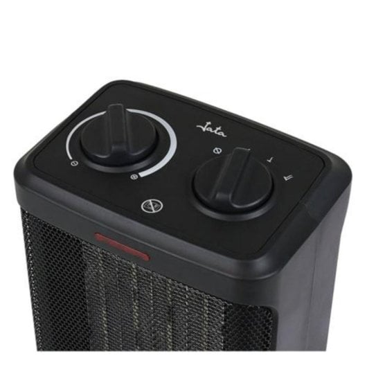 Aquecedor cerâmico QUO F3 1500W preto portátil com ventilação e segurança avançada