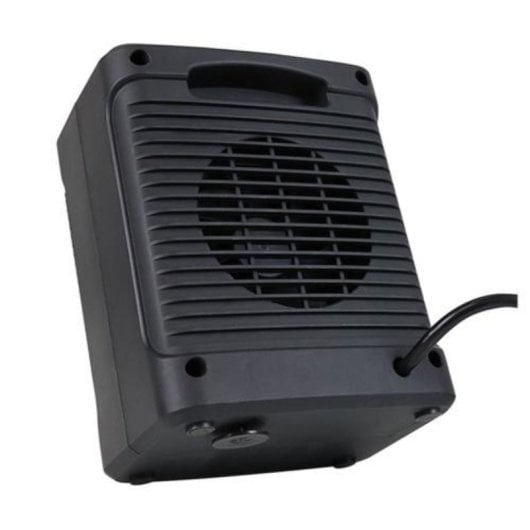 Aquecedor cerâmico QUO F3 1500W preto portátil com ventilação e segurança avançada