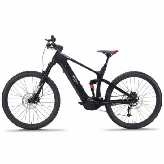 Bicicleta Eléctrica Alfa Romeo 250W Autonomía 120km Ruedas 29" Frenos disco Doble suspensión Negra
