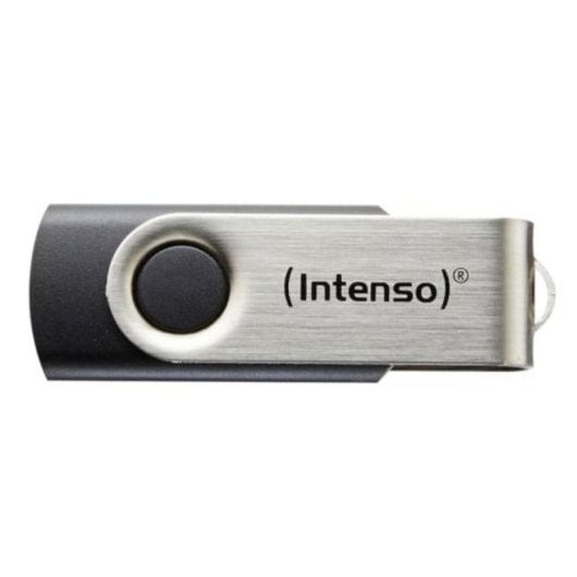 Pendrive Intenso Basic Line 16GB USB 2.0 Giratorio Negro y Plata