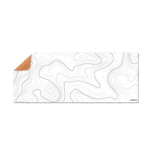 Mauspad Weiß PU-Leder Korkbasis wasserabweisend 90 mm x 40 mm x 3 mm