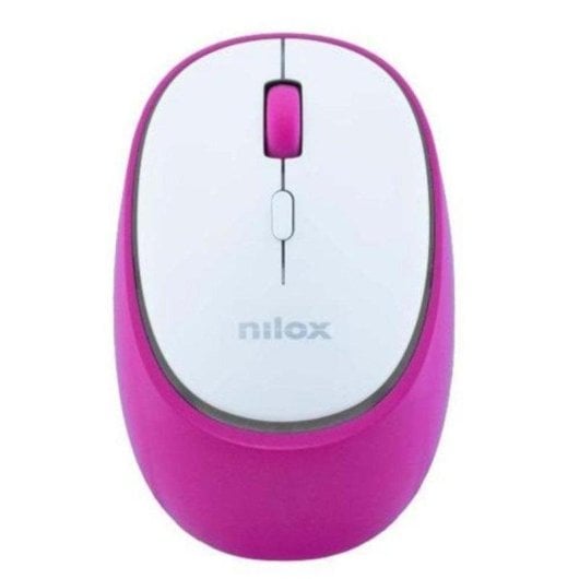 Rato Nilox NXMDWS104 Wireless Bluetooth 1600 DPI Rosa Recarga Clic Silencioso