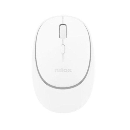 Ratón Nilox inalámbrico Bluetooth + USB recargable 1600 DPI blanco clic silencioso