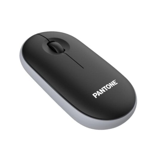 Pantone PT-MS001BK Rato Sem Fios Ergonómico, Silencioso e Recarregável Bluetooth 2400 DPI com USB-C Preto/Cinzento