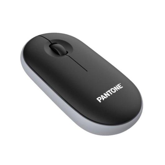 Ratón Pantone PT-MS001BK Inalámbrico 2400 DPI Negro Gris Ergonomía Silencioso