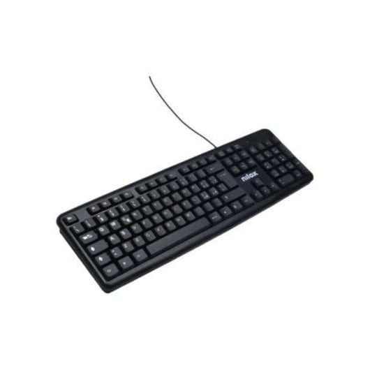 Tastatur Membran Nilox NXKBE000012 Layout ES 12 Multimedia-Tasten Schwarz