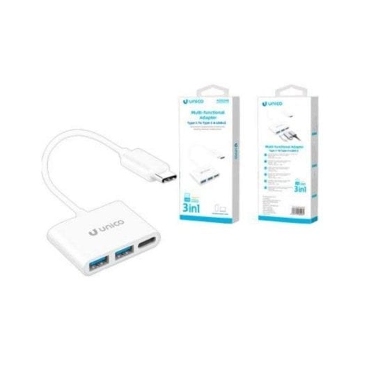 Adaptador USB 3.0 Apple Blanco Tipo A Macho a Tipo C Hembra Aluminio