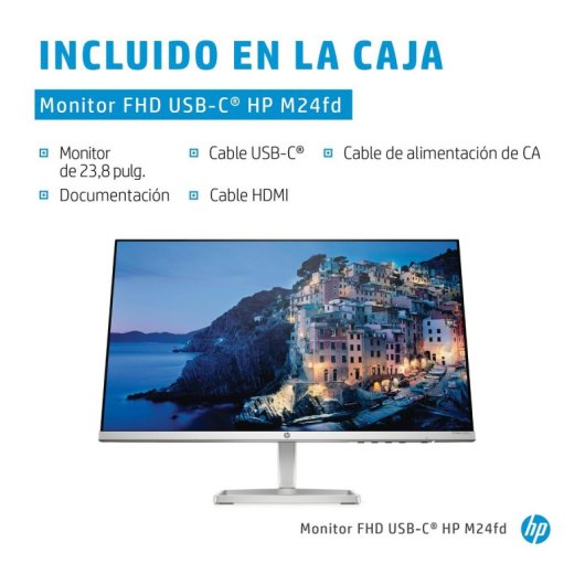 Monitor HP M24fd 23,8" FullHD 75Hz IPS FreeSync USB-C 5ms Argent