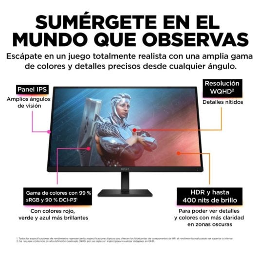 Monitor HP OMEN 27 FHD 165Hz IPS 1ms HDR400 FreeSync Premium ergonomique